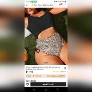 Swim suit with cut out